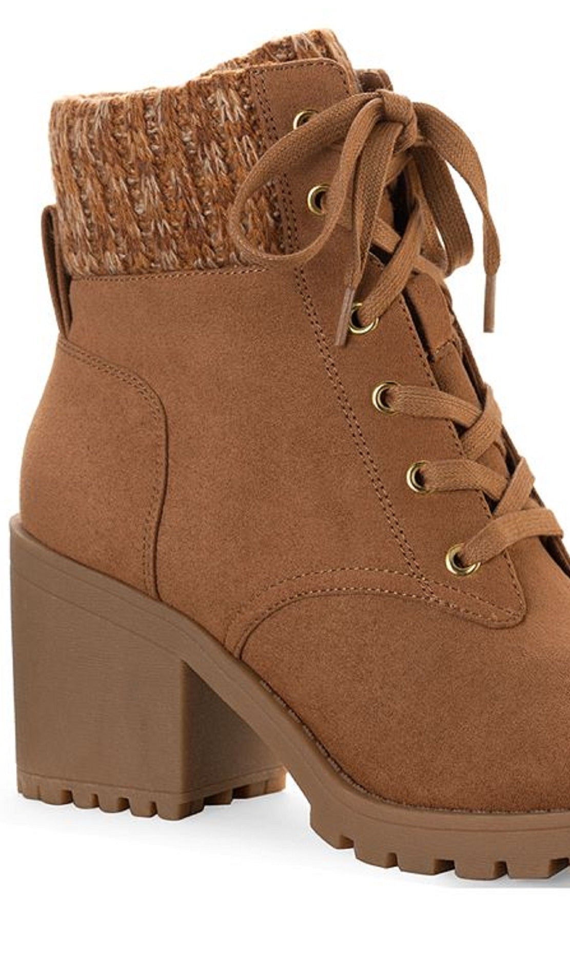 Sun + Stone Women's Romina Lace Up Hiker Booties Brown Size 10 M