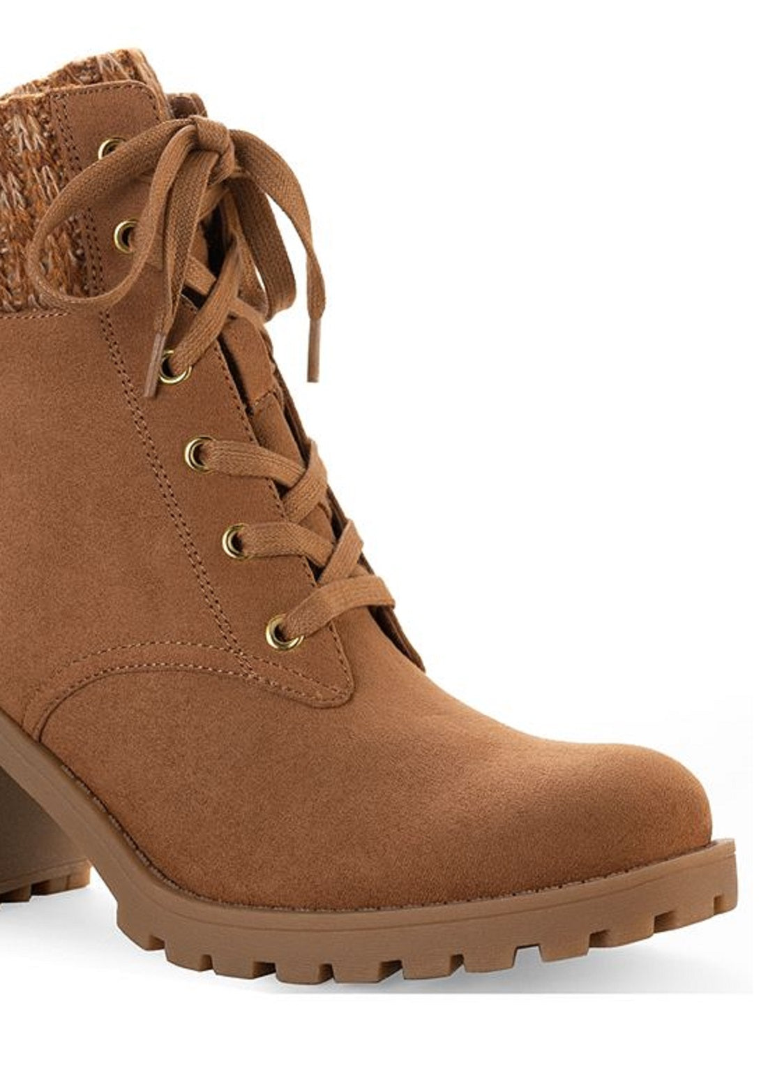 Sun + Stone Women's Romina Lace Up Hiker Booties Brown Size 10 M