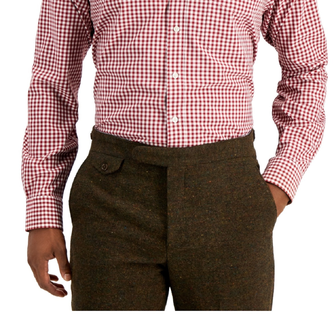 Club Room Men's Regular Fit Traveler Dress Shirt Red Size 15X34X35