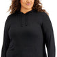 ID Ideology Women's Plus Knit Hoodie Black Size 1X