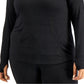 ID Ideology Women's Plus Knit Hoodie Black Size 1X