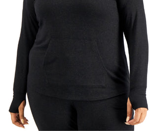 ID Ideology Women's Plus Knit Hoodie Black Size 1X