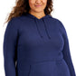 ID Ideology Women's Knit Hoodie Blue Size 1X