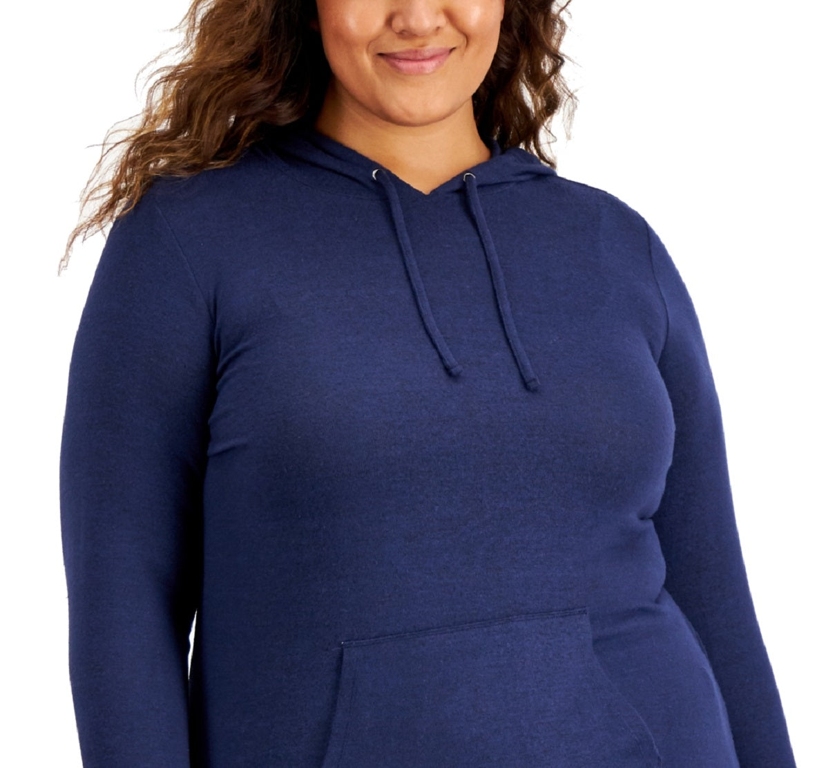 ID Ideology Women's Knit Hoodie Blue Size 1X