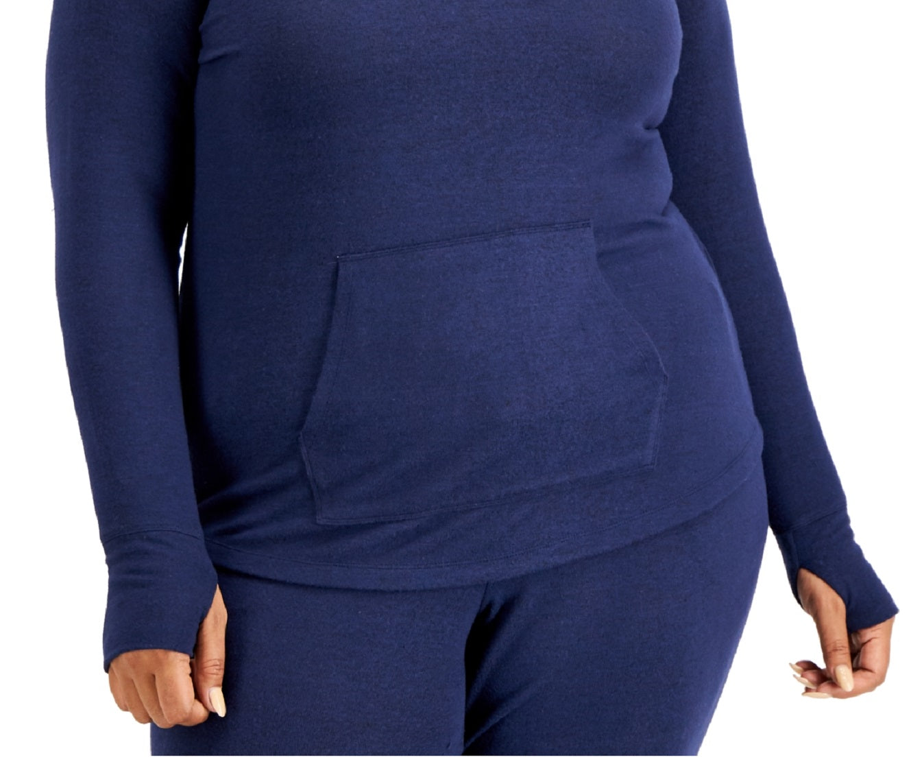 ID Ideology Women's Knit Hoodie Blue Size 1X