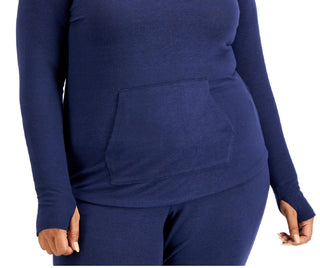 ID Ideology Women's Knit Hoodie Blue Size 1X