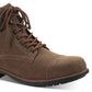 Sun + Stone Men's Baker Faux Leather Lace Up Boots Brown Size 11.5 M