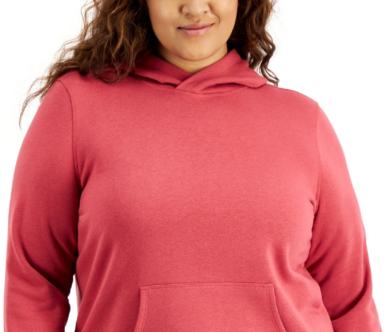 ID Ideology Women's Plus Pullover Hoodie Red Size 1X