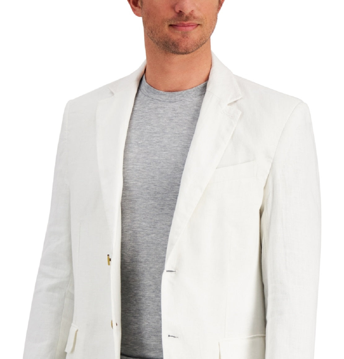 Club Room Men's Linen Blazer White Size Medium