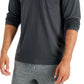 Alfani Men's Quarter Zip Henley Shirt Gray Size Large