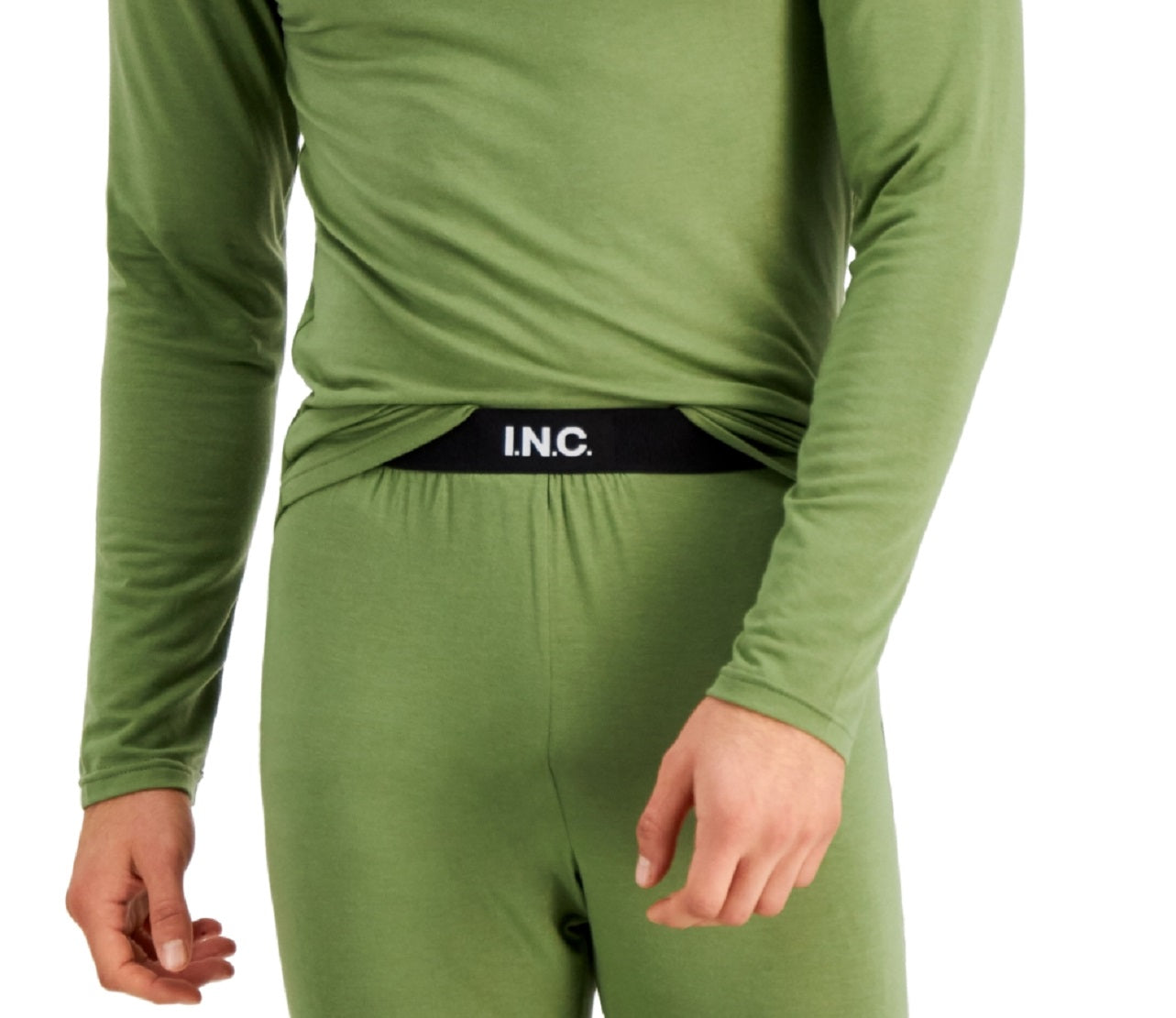 INC International Concepts Men's Pajama Top Green Size Small