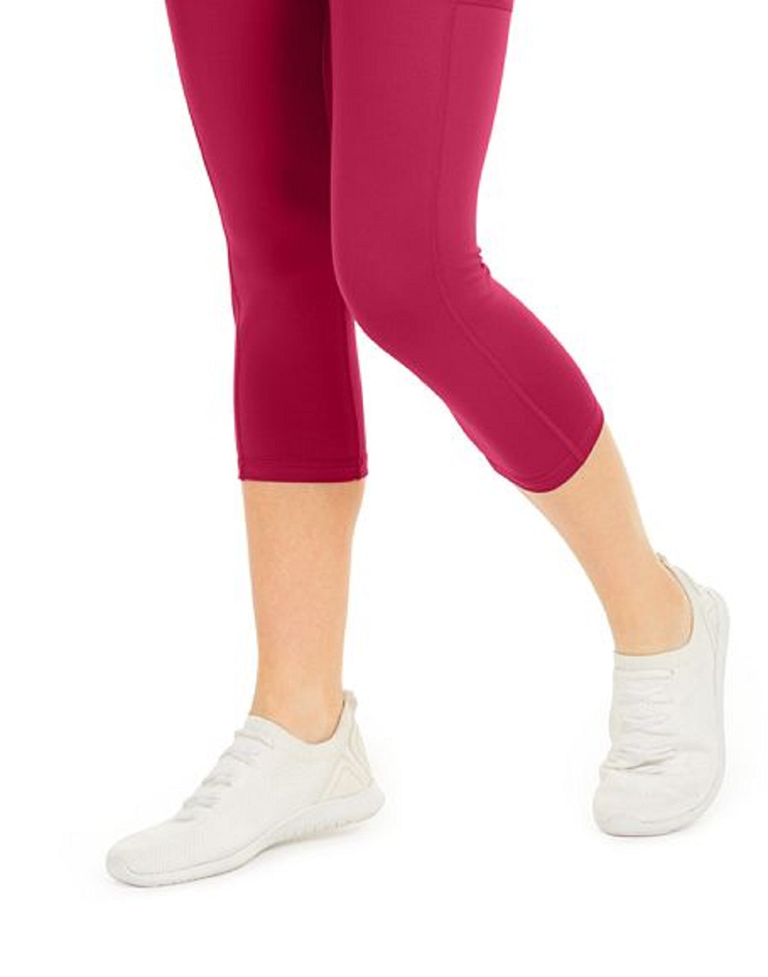 ID Ideology Women's Compression High Rise Side Pocket Cropped Leggings Pink Size X-Small