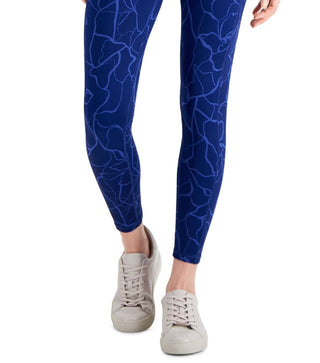 ID Ideology Women's Compression Floral Print Pocket 7/8 Leggings Blue Size Small