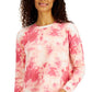 ID Ideology Women's Shades Tie Dyed Top Pink Size Large