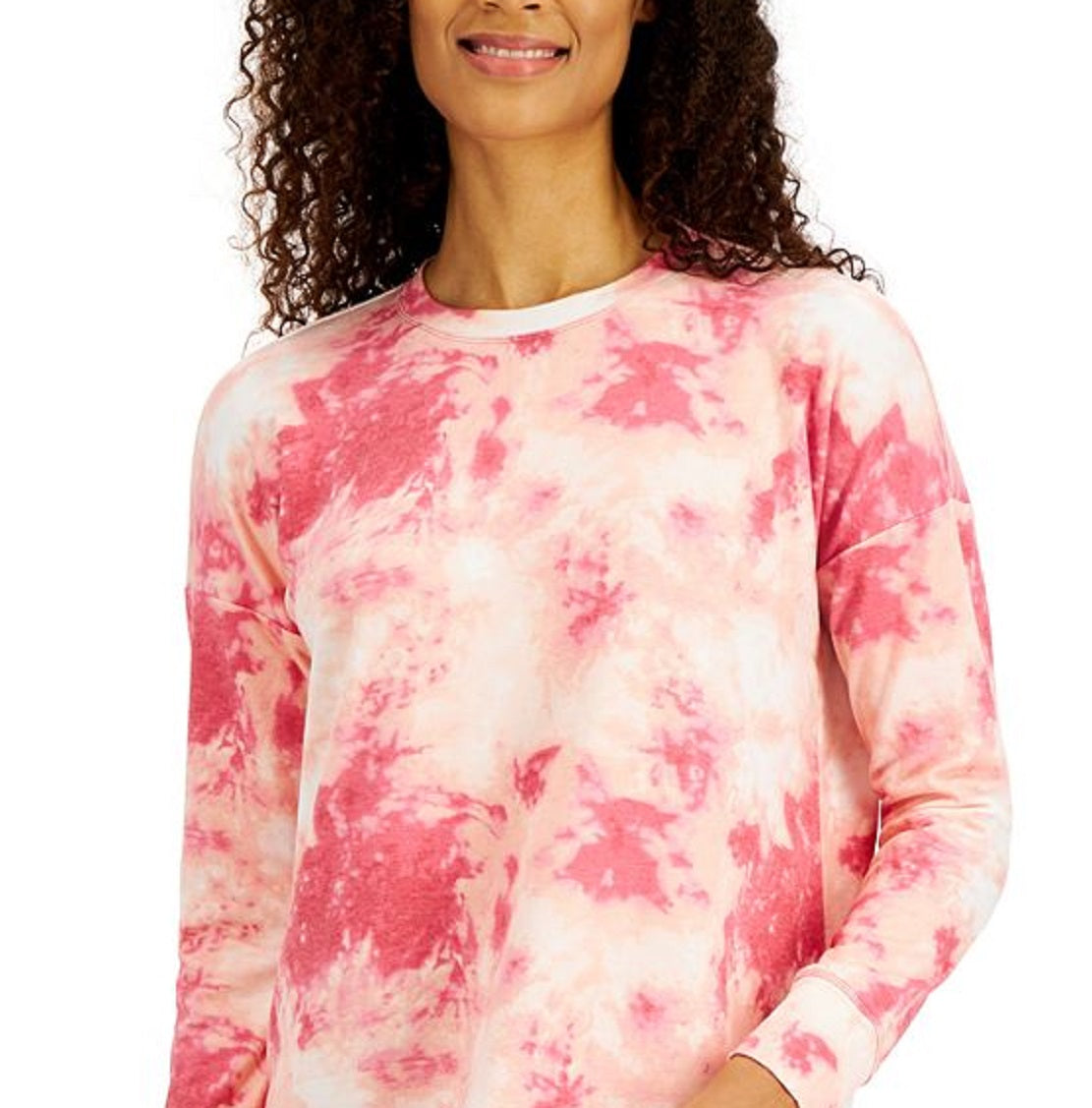 ID Ideology Women's Shades Tie Dyed Top Pink Size Large