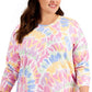ID Ideology Women's Twisted Colors Long Sleeve Top White Size 3X