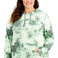 ID Ideology Women's Tie Dyed Hooded Sweatshirt Green Size 3X