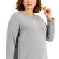 ID Ideology Women's Side Snap Tunic Top Gray Size 2X