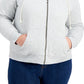 Style & Co Women's Sherpa Lined Hoodie Gray Size 2X