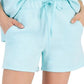 ID Ideology Women's Drawstring Fleece Shorts Blue Size X-Large