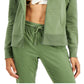 ID Ideology Women's Zip Front Fleece Hoodie Green