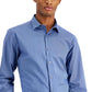 Alfani Men's Slim Fit Stripe Dress Shirt Blue Size L