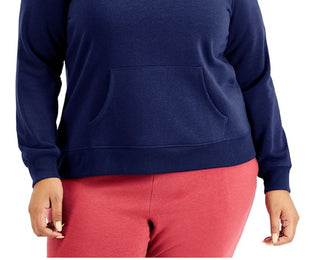 ID Ideology Women's Pullover Hoodie Blue Size 3X