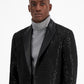 INC International Concepts Men's Slim Fit Sequin Sport Coat Black Size Large