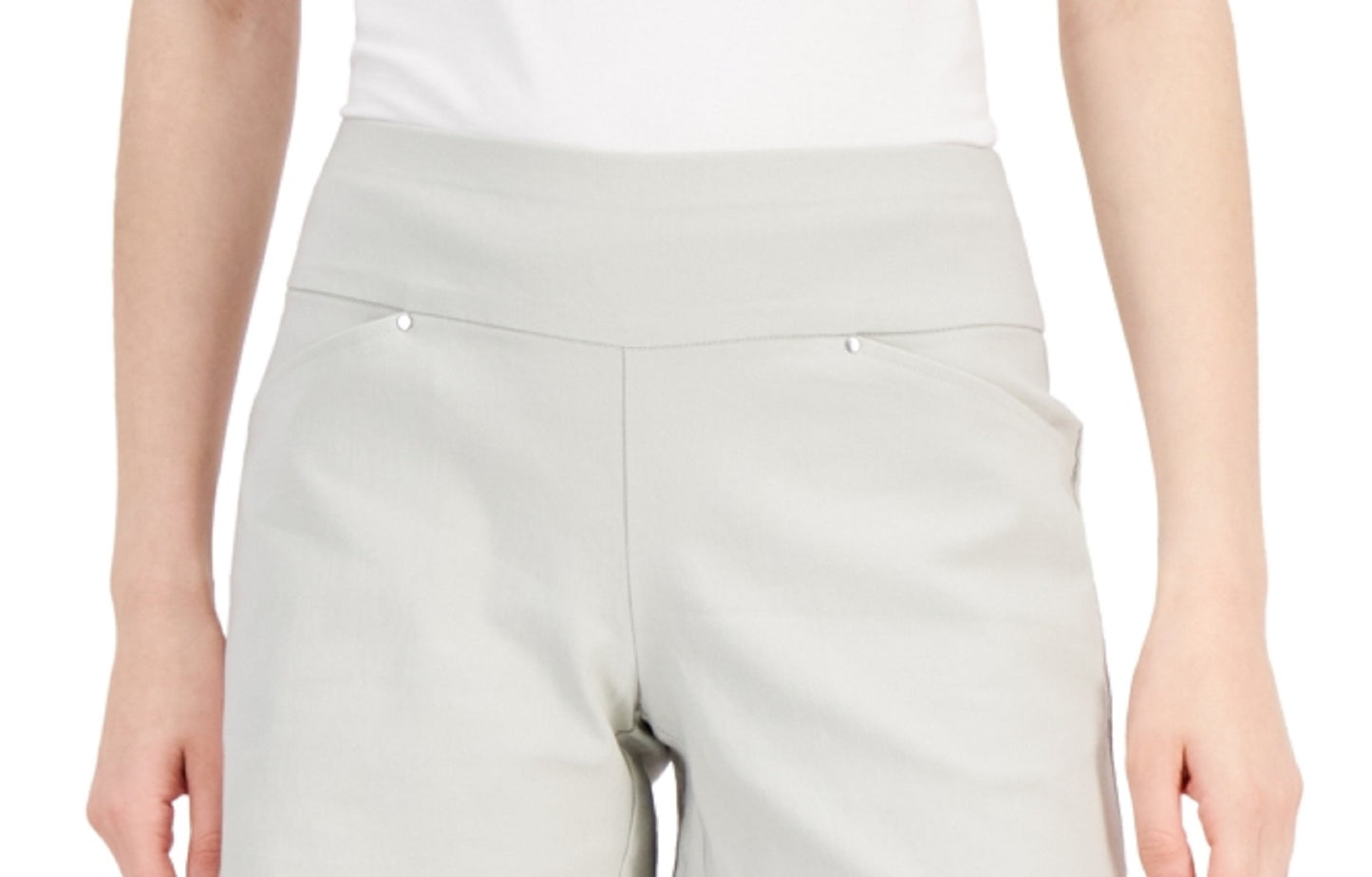 INC International Concepts Women's Mid Rise Pull On Shorts Beige Size 2