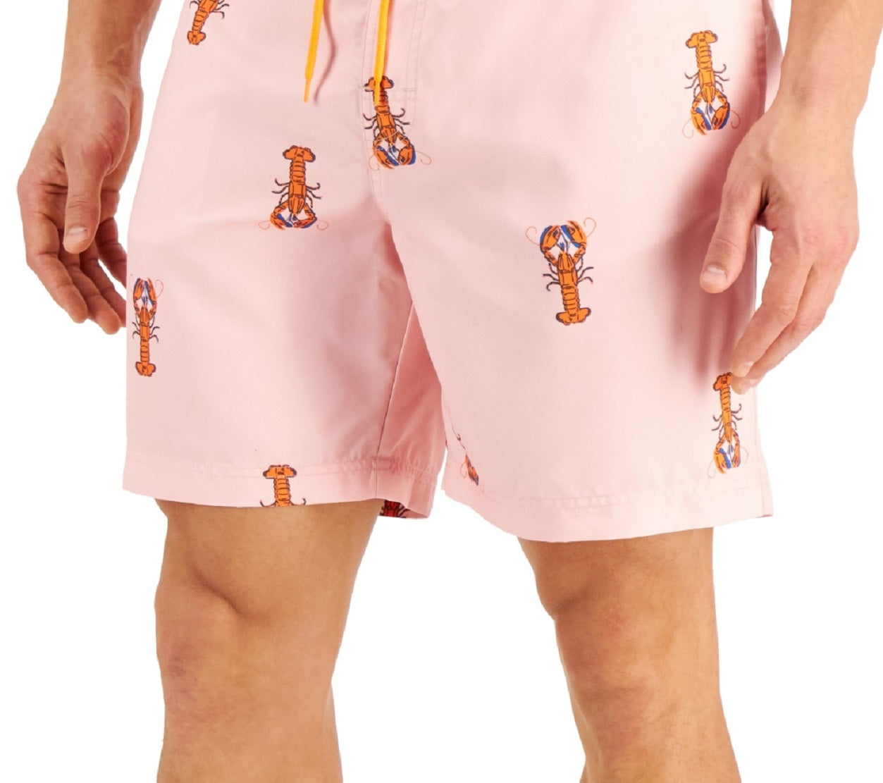Club Room Men's Lobster 7 Swim Trunks Pink Size Medium
