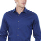 Calvin Klein Men's Slim Fit Non Iron Performance Herringbone Point Collar Dress Shirt Blue Size 16.5X34-35