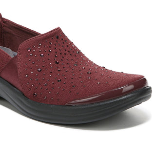 Bzees Women's Poppyseed Rhinestone Slip On Shoes Red Size 6 M