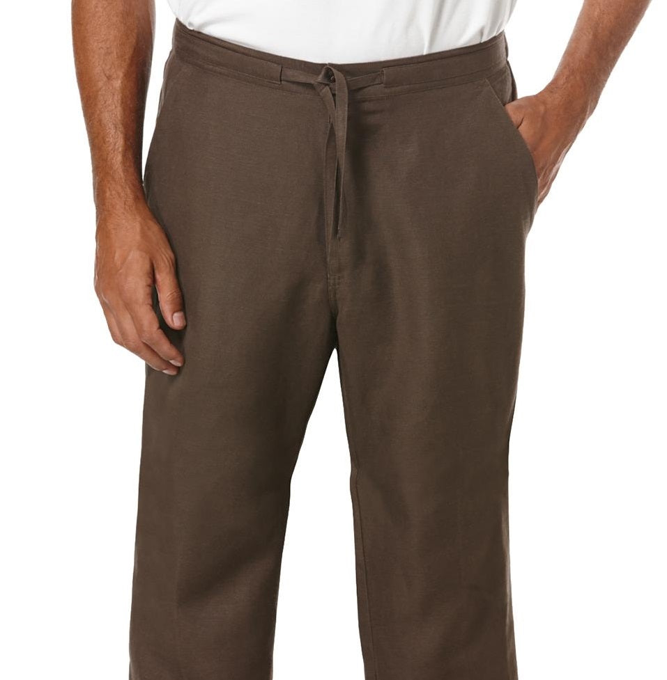 Cubavera Men's Drawstring Pants Brown Size Large