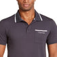 Calvin Klein Men's Tipped Polo Shirt Gray Size X-Large