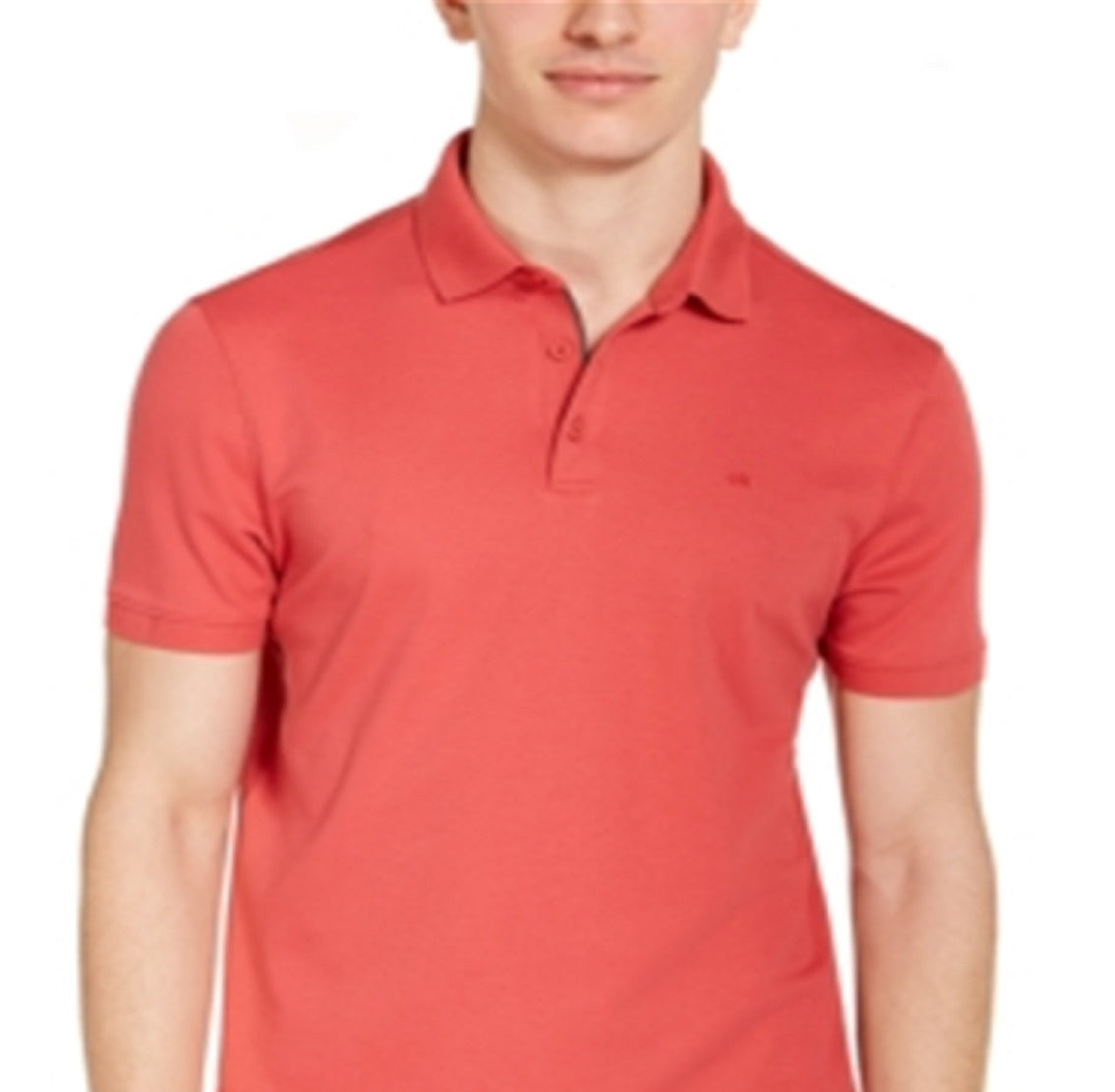 Calvin Klein Men's Liquid Touch Solid Polo Shirt Red Size Small