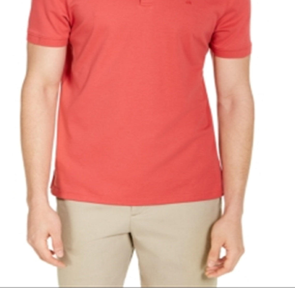 Calvin Klein Men's Liquid Touch Solid Polo Shirt Red Size Small