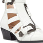 Nine West Women's Carrillo Cutout Buckle Booties White Size 9.5