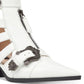 Nine West Women's Carrillo Cutout Buckle Booties White Size 9.5