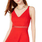 Speechless Women's Crochet Skater Fit & Flare Dress Red Size 3