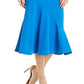 Betsy & Adam Women's Crepe Ruffled Midi Dress Blue Size 4