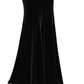 Betsy & Adam Women's Velvet One Shoulder Gown Black Size 2
