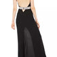 Blondie Nites Junior's Embellished Open Back Gown Black Size 3