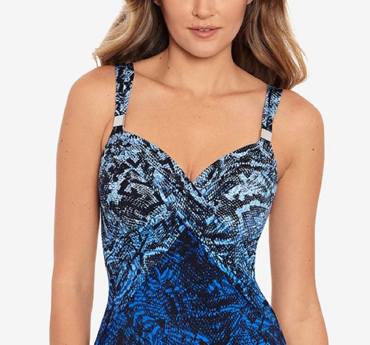 Miraclesuit Women's  Boa Blues Peregrina One-Piece Swimsuit Blue Size 8