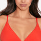 Skinny Dippers Women's Jelly Beans Bridgette Bikini Top Swimsuit Red Size X-Large