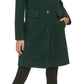 DKNY Women's Single Breasted Boucle Walker Coat Green Size Large