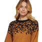 DKNY Women's Sequined Puff Sleeve Sweater Black Size Large