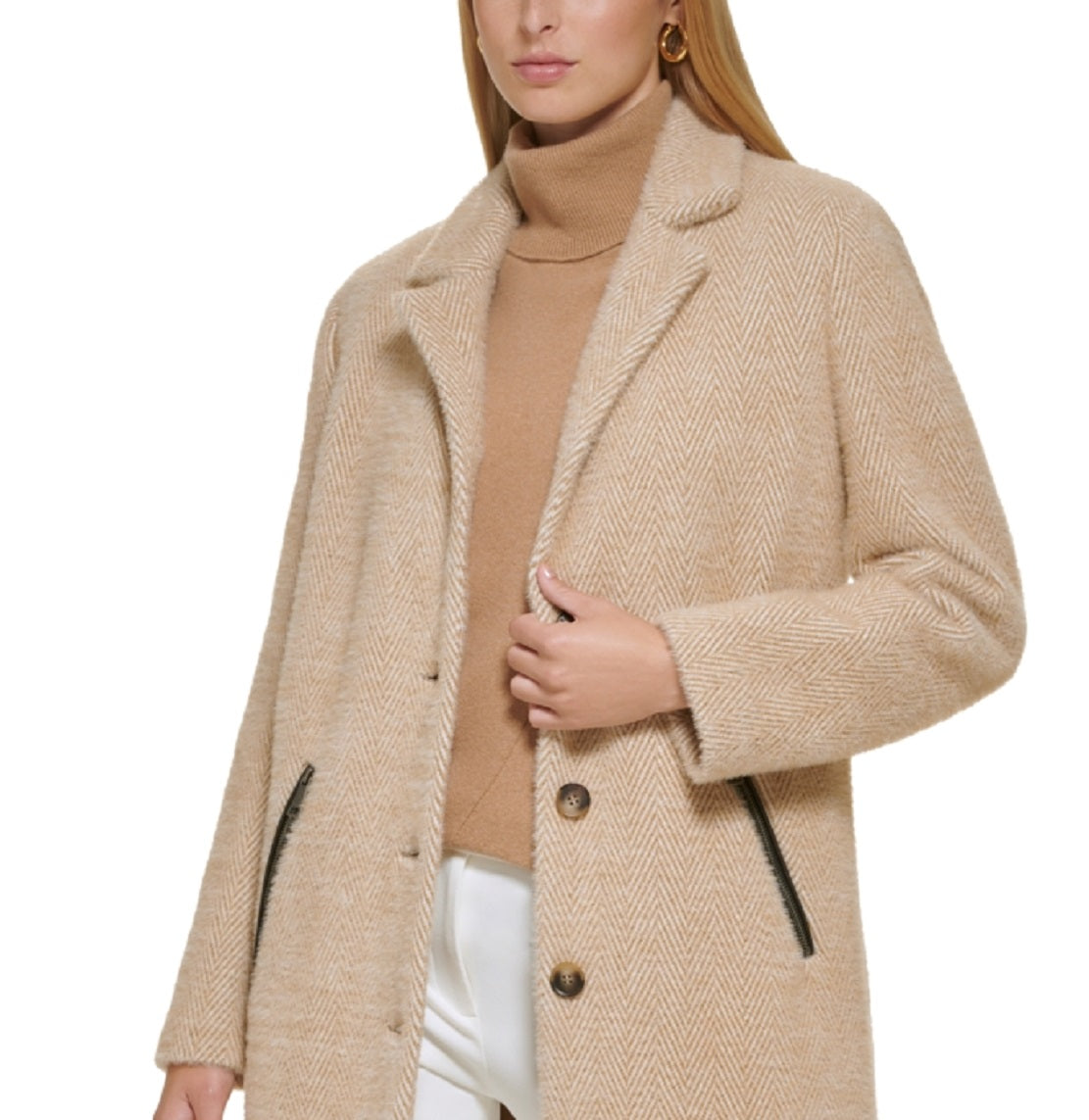 DKNY Women's Walker Coat Brown Size Medium