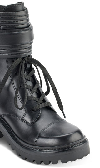 DKNY Women's Basia Combat Boot Black Size 9M