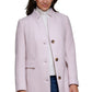DKNY Women's Single Breasted Boucle Walker Coat Purple Size Medium