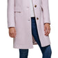 DKNY Women's Single Breasted Boucle Walker Coat Purple Size Medium
